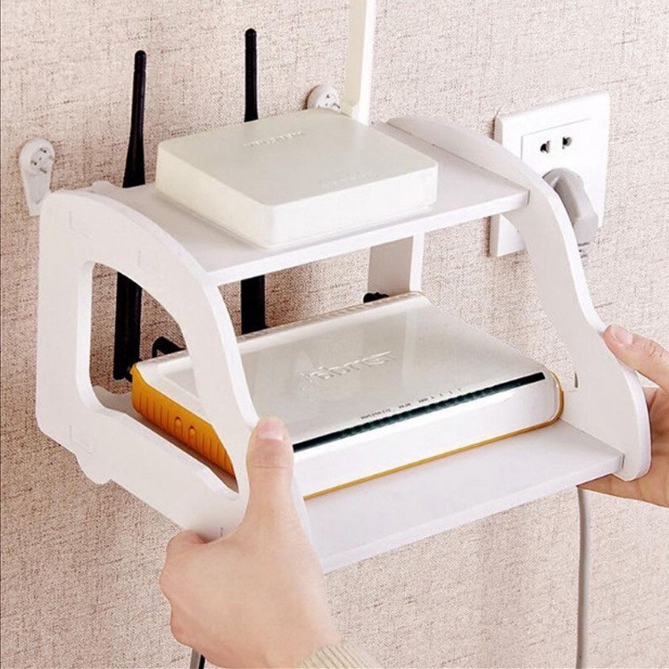 Bigboss ชั้นวางเราเตอร์ ที่วางเร้าเตอร์ Router ขั้นวางกล่องรับสัญญาณ ติดผนัง เราเตอร์ ที่วางเราเตอร์ #A036