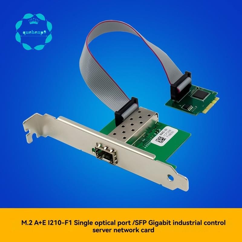 [quehenp9]Gigabit Ethernet M.2 A+E KEY พอร์ตไฟเบอร์เดี่ยว SFP 1000Mbps SFP การ์ดเครือข่าย I210AS Lan