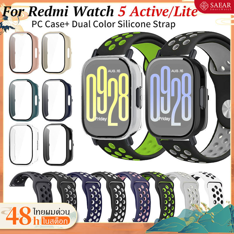 【สาย+เคส】สาย Redmi watch 5 active/Lite PC Case+Soft TPU สายซิลิโคน สําหรับ Redmi Watch 5 Active/Lite เคส สายรัดนาฬิกา