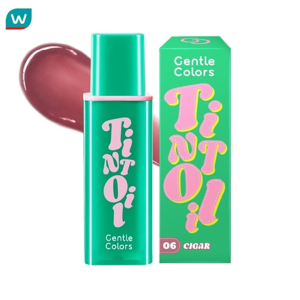 Gentle Colors เจนเทิล คัลเลอร์ ทินท์ ออยล์ ลิป 4.5ก. 06 ซิการ์