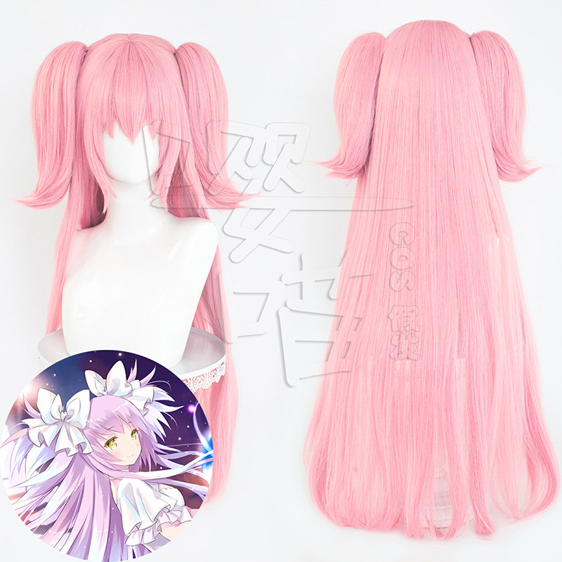วิกผมคอสเพลย์ Madoka Magica ผมสังเคราะห์สีชมพูกับบังคัง สำหรับลุคคู่หางม้าและทรงผมตรง