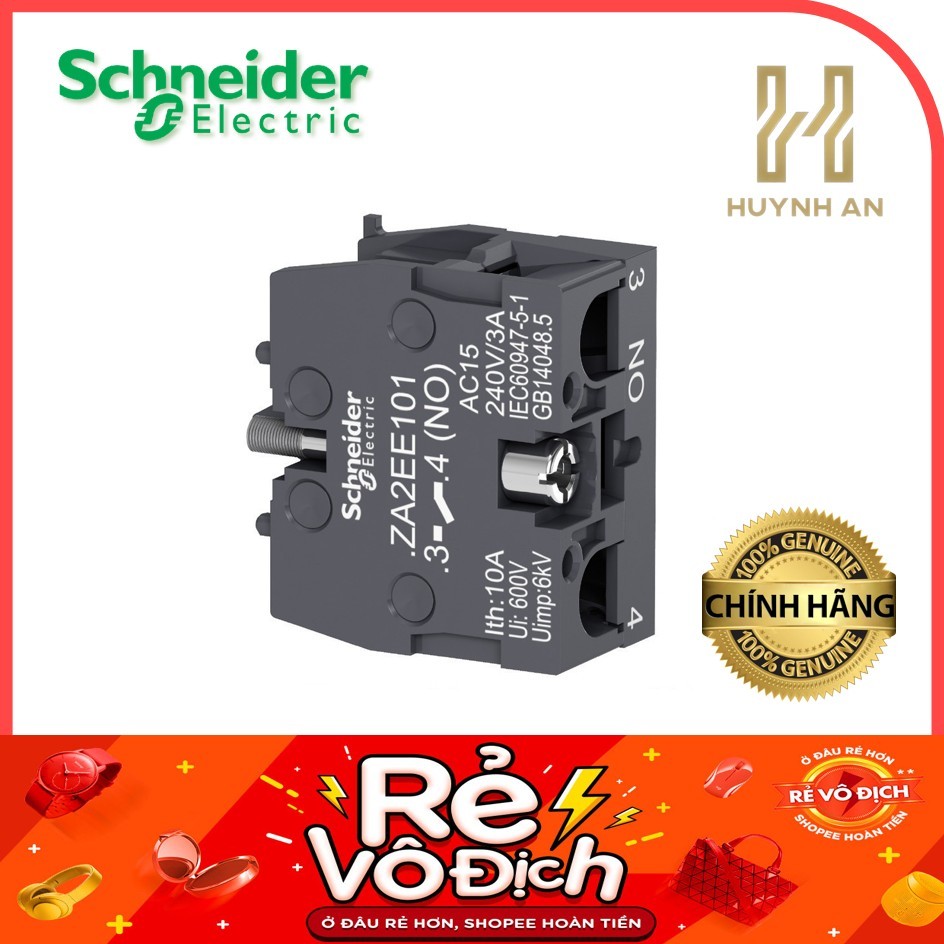 หน้าสัมผัสเสริม 1NO/1NC สําหรับสวิตช์ - ปุ่มกด - ไฟแสดงสถานะ XA2 series - Schneider Electric - ZA2EE