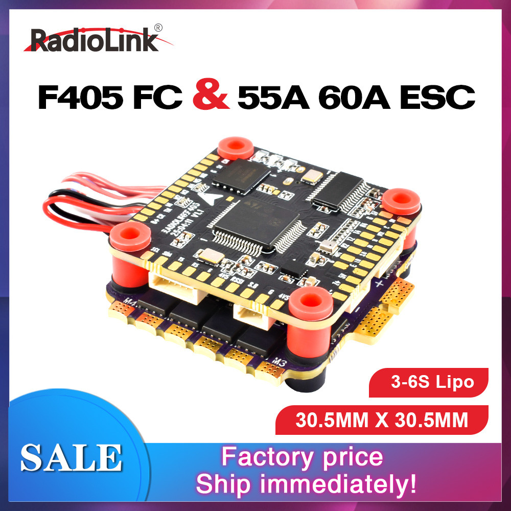 Radiolink F405 Flight Stack F405 FC 55A ESC 3-6S 30.5x30.5 มม.BMI270 Gyro สําหรับ FPV Drone