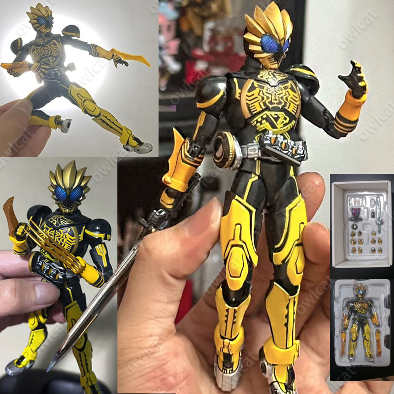 ฟิกเกอร์ Kamen Rider OOO (LaTorarTar Form Ver.) SHF 15cm Lion Tora Cheetah Purple Eye Parts Medajaribur OOO Driver Masked Rider Action Figure S.H.Figuarts Model Packed in Box Core Medal