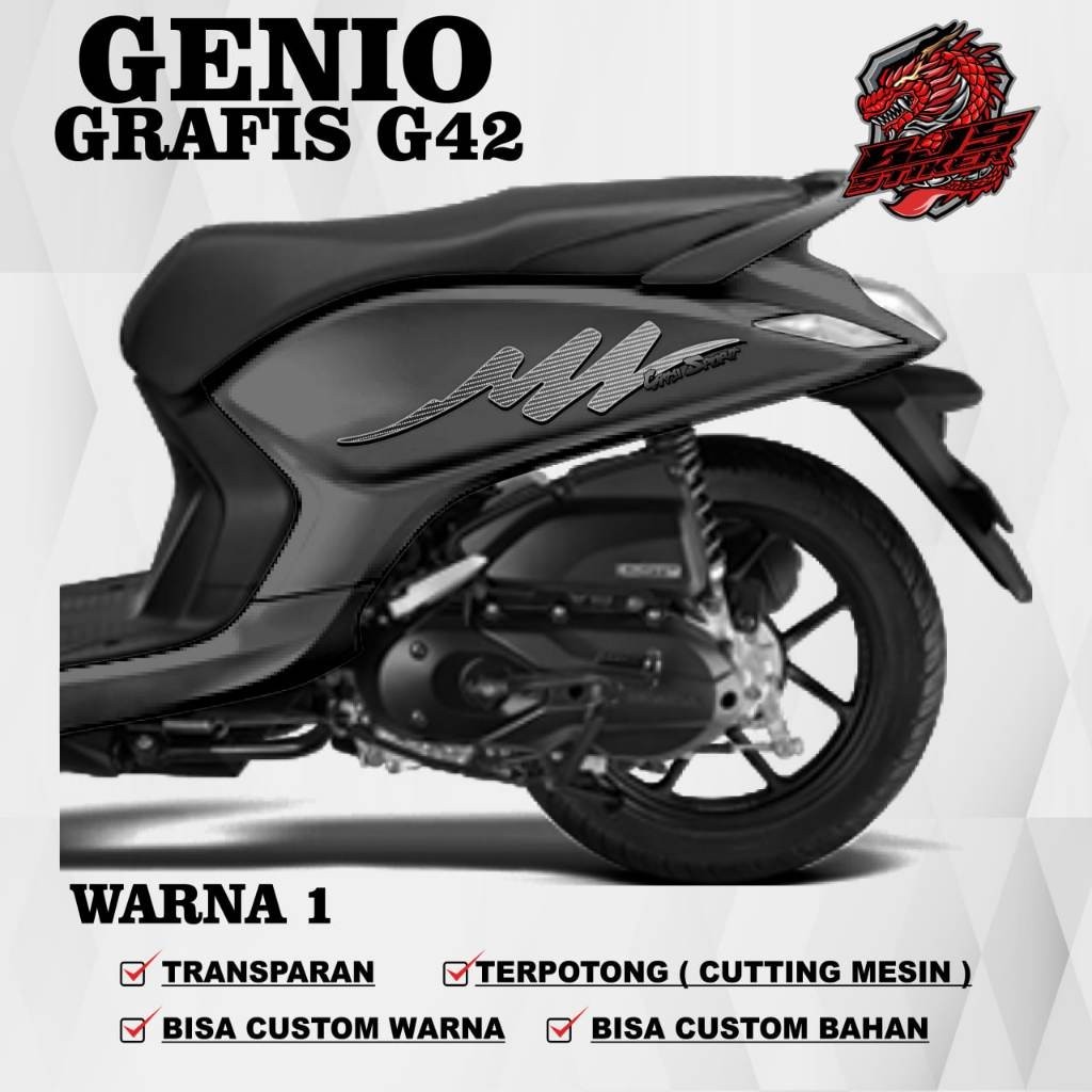 Honda Genio ฉีด g42 striping - Honda Genio ฉีดโปร่งใส uv decal G42 กราฟิก