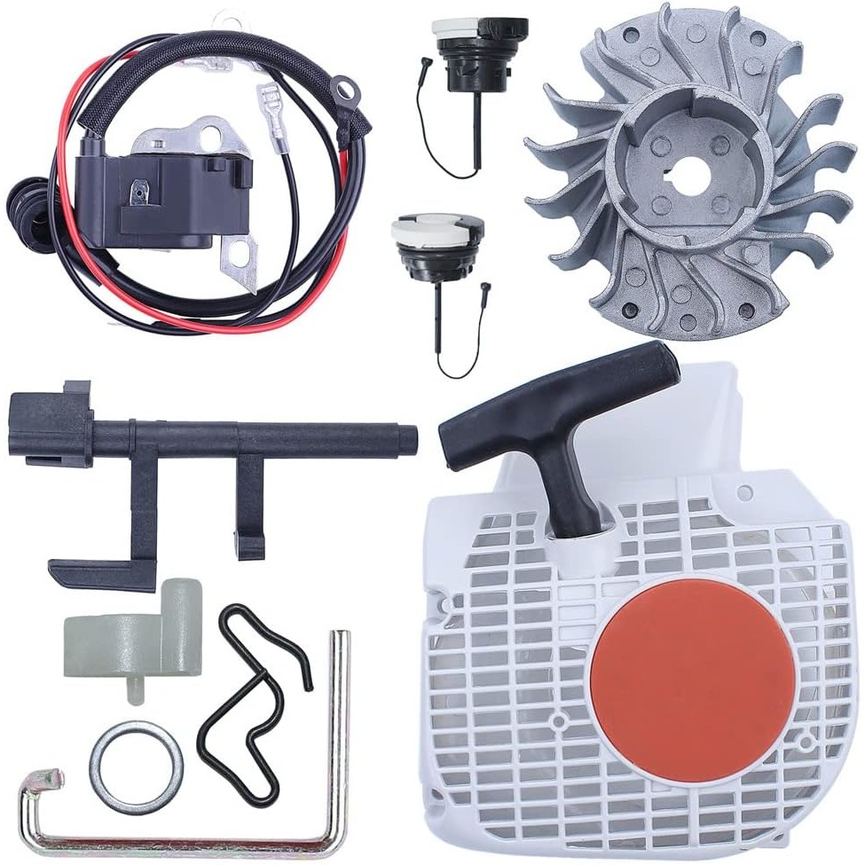 Flywheel คอยล์จุดระเบิด Recoil Starter Kit สําหรับ Stihl Ms250 025 Ms230 023 Ms210 021 Chainsaw Part