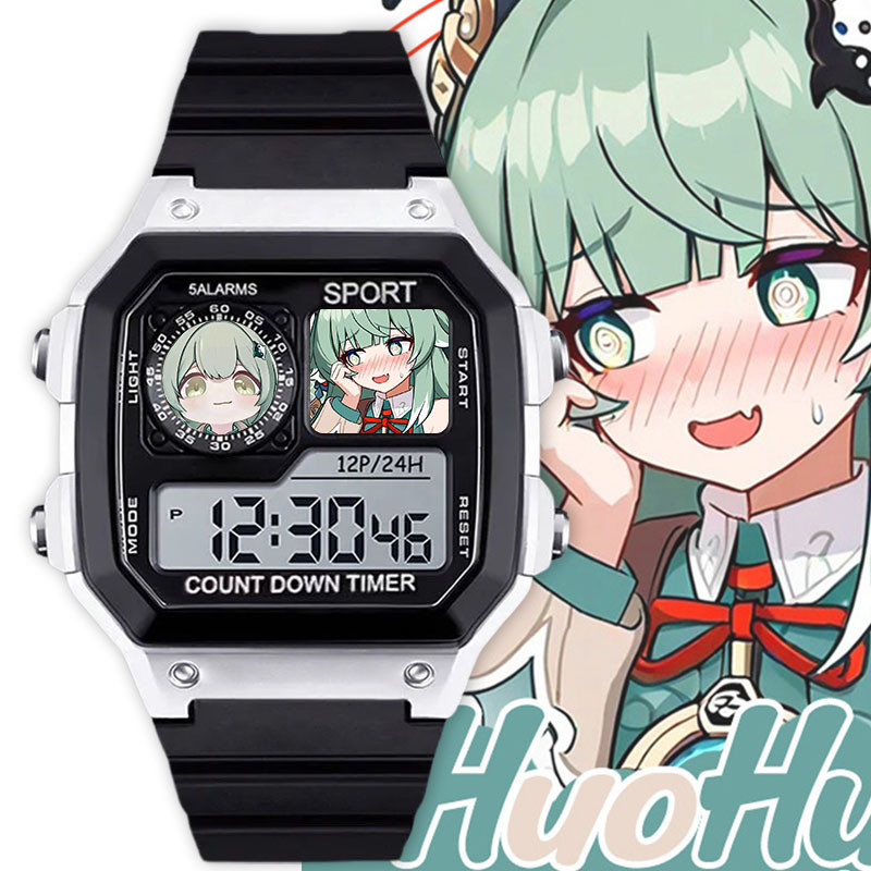 การ์ตูน Honkai Star Rail Huohuo นาฬิกาการ์ตูนนักเรียน Universal กันน้ํานาฬิกาอิเล็กทรอนิกส์น่ารัก