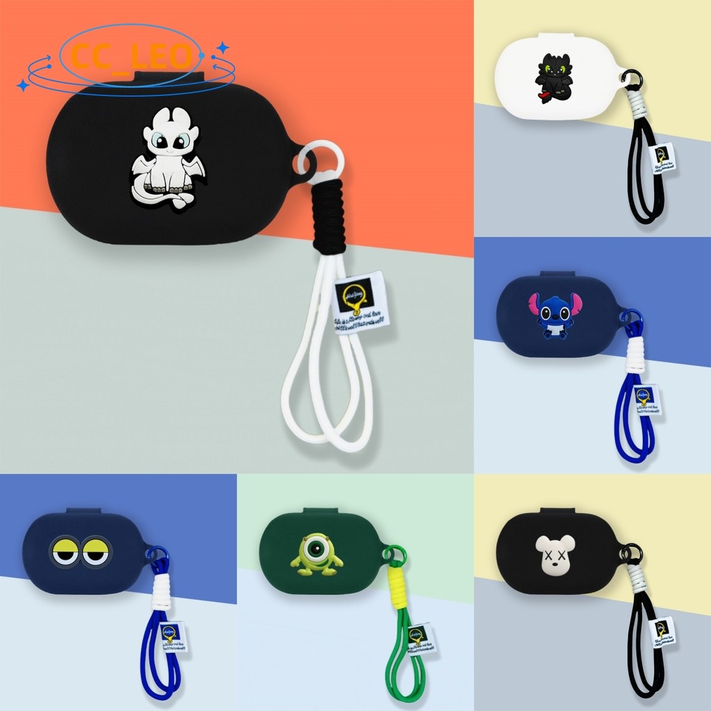 For EDIFIER Comfo Flex Case Cartoon EDIFIER Comfo CC Silicone Soft Case Cute Lanyard Bear EDIFIER A6