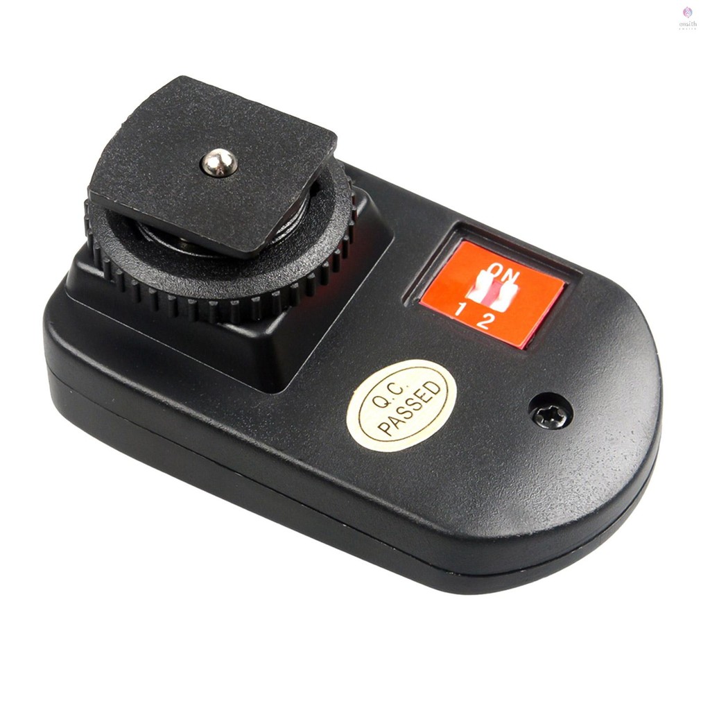 E * M Andoer PT-04GY 4 ช่องรีโมทคอนโทรลไร้สาย Speedlite Flash Trigger Universal 1 เครื่องส่งสัญญาณแล