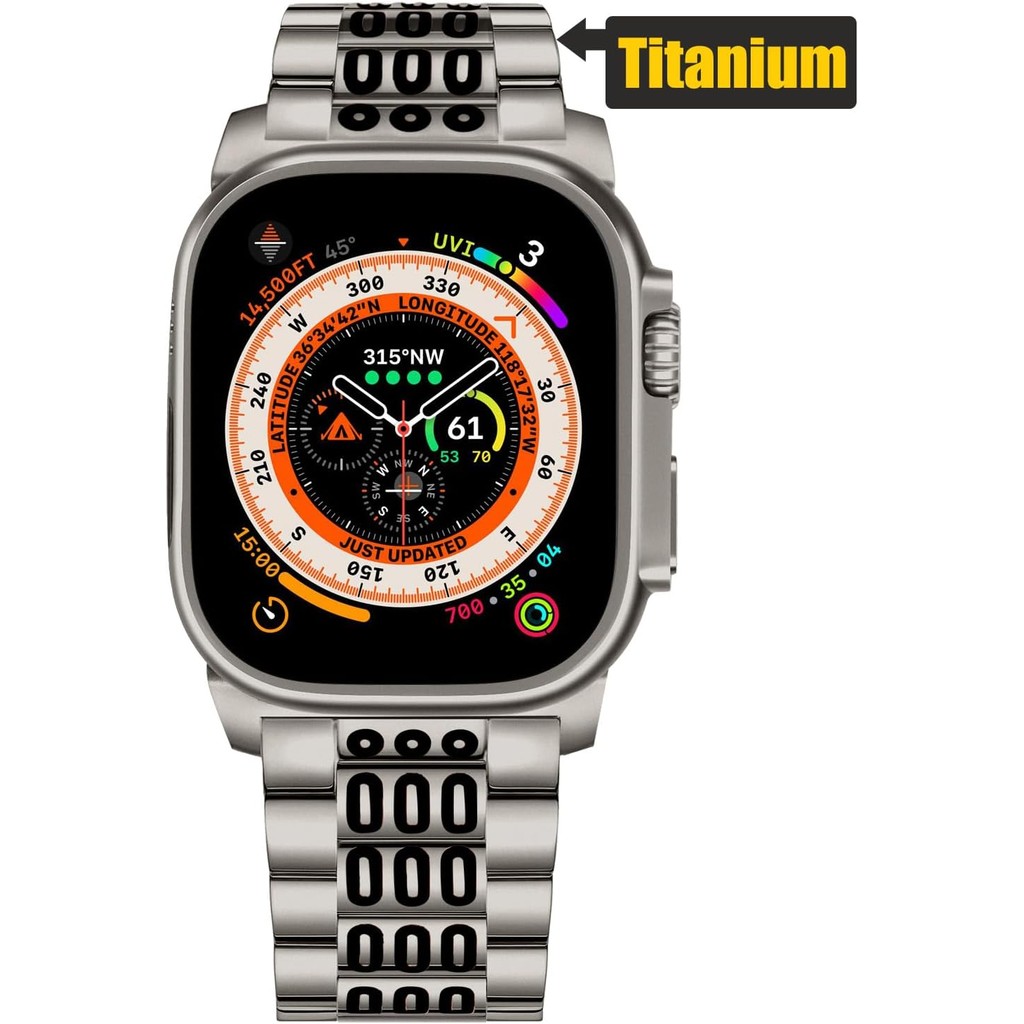 สายไทเทเนียมสําหรับ Apple Watch Ultra 2 1 49 มม.46 มม.(Series 10) 45 มม.44 มม.Mens iwatch Band สร้อย