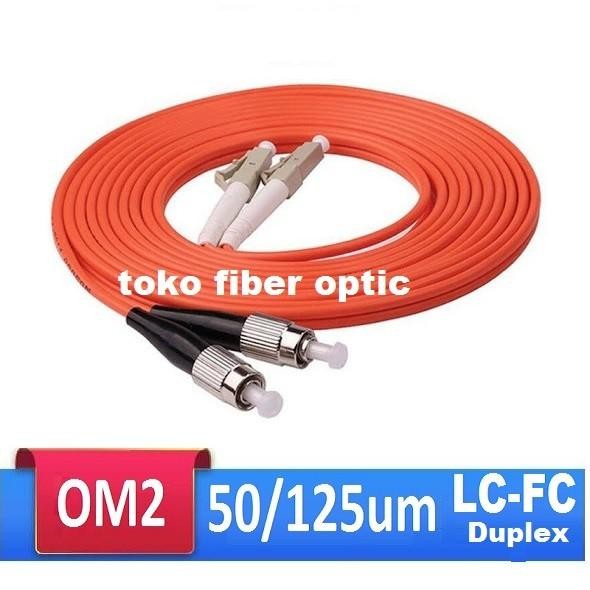 LC FC / FC LC Multimode 50/125um 10 เมตร Duplex Patchcord Fiber Optic
