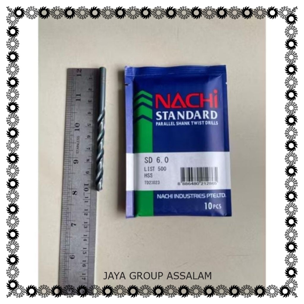 MATA ORIGINAL NACHI 6MM HSS IRON DRILL BIT (ราคาต่อ 1 ชิ้น)