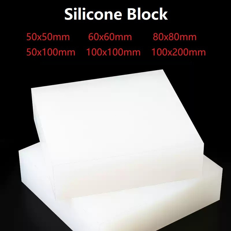 หนา 1-50 มม.สีขาวยางซิลิโคนแผ่น Square Silica Gel Board VMQ แผ่นแผ่น Shock-proof อุณหภูมิสูง Pad กว้