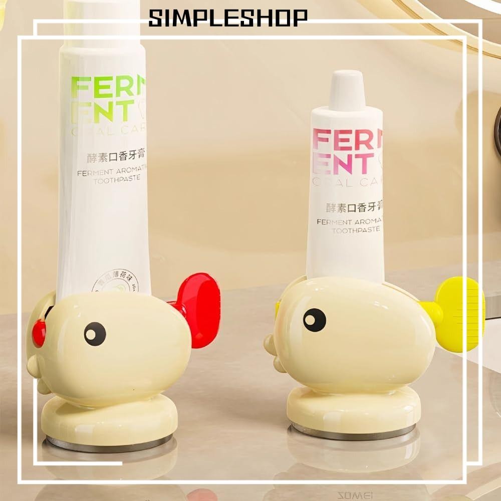 SIMPLESHOP ที่ใส่ยาสีฟัน, เครื่องบีบยาสีฟันปลาวาฬแบบไม่มีหมัดแบบแมนนวล, ถ้วยดูดอุปกรณ์ห้องน้ําชั้นเก็บเครื่องจ่ายยาสีฟัน