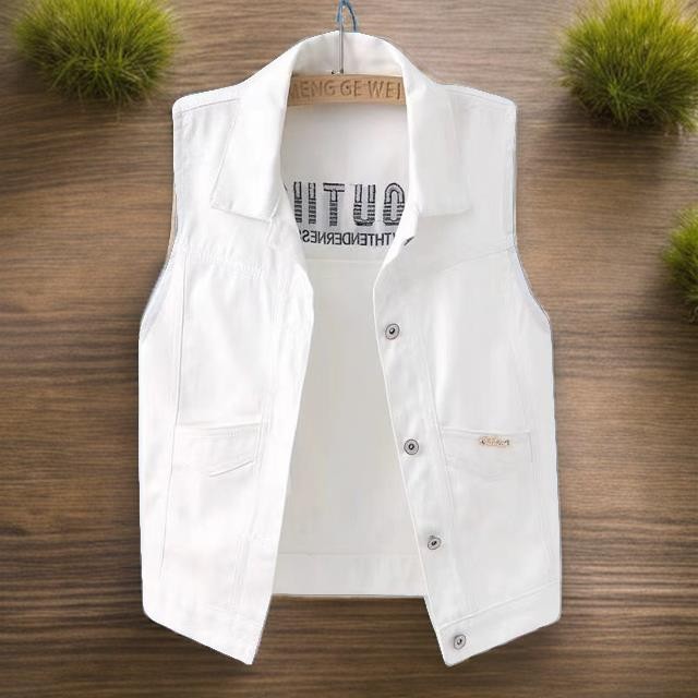 กั๊กสีขาวสไตล์สั้นสำหรับทุกโอกาส เหมาะกับผู้ชายและผู้หญิง แฟชันขึ้นๆในปี 2025