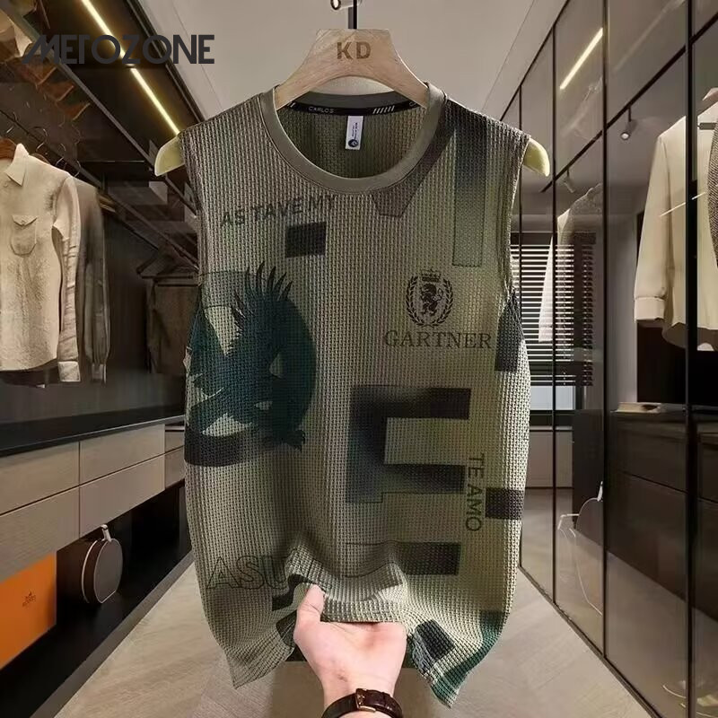 เสื้อกั๊กผู้ชายแฟชั่นแขนกุด สวมใส่สบาย และมีระบบระบายอากาศ