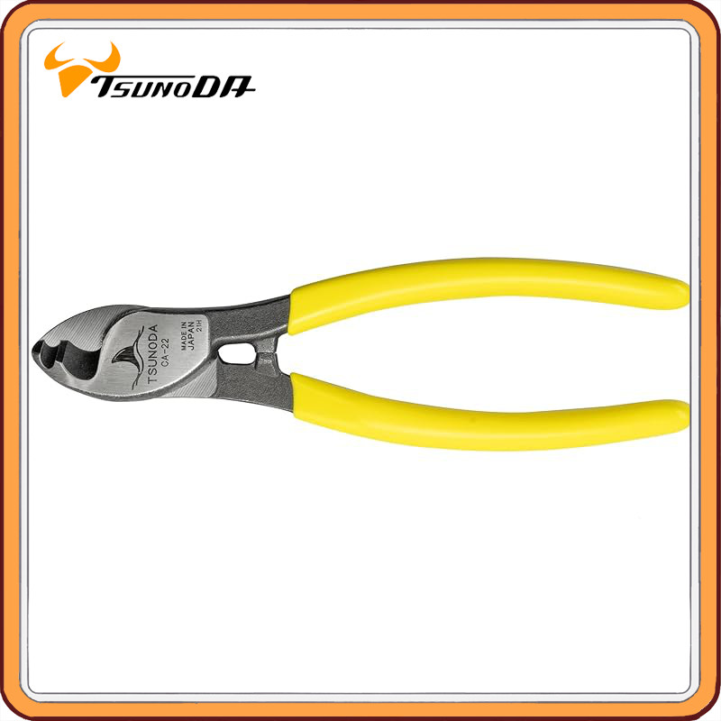 Tsunoda Cable Cutters - Yellow Shark Series for Copper Wires, 22sq, 38sq, and 60sq Sizes, Ideal for 