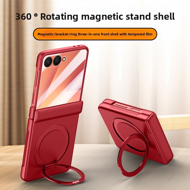 Magnetic Anti-DROP สําหรับ Samsung Galaxy Z Flip 7 พร้อมวงเล็บฝุ่น Z Flip7 Flip Z7 หน้าจอ Guard เคสโทรศัพท์