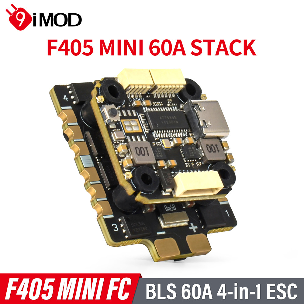 9IMOD MINI F405 Flight Stack F405 FC 60A ESC 3-8S 20x20 มม.สําหรับรุ่น RC