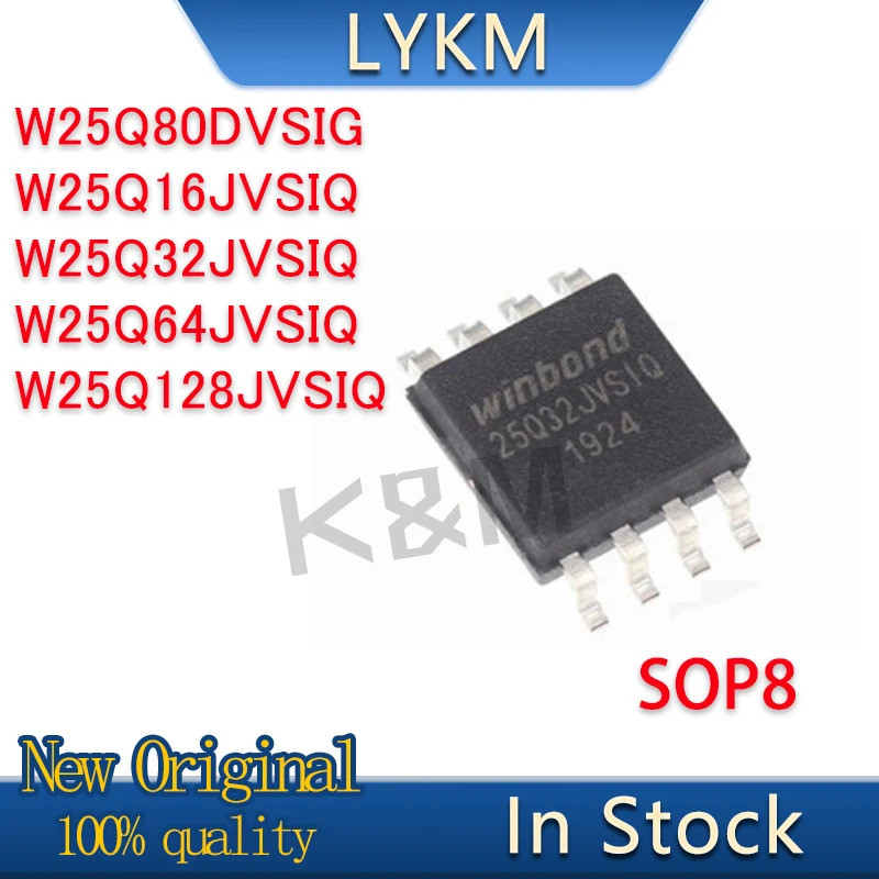 1-5PCS W25Q80DVSIG W25Q16JVSIQ W25Q32JVSIQ W25Q64JVSIQ W25Q128JVSIQ SOP8 แฟลช SPI หน่วยความจําชิปในส