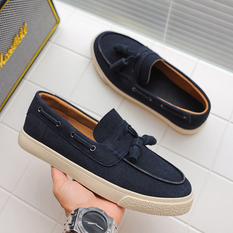 ผู้ชายรองเท้าไม่มีส้นรองเท้าเดียวรองเท้า pennyloafers รูปที่ 2