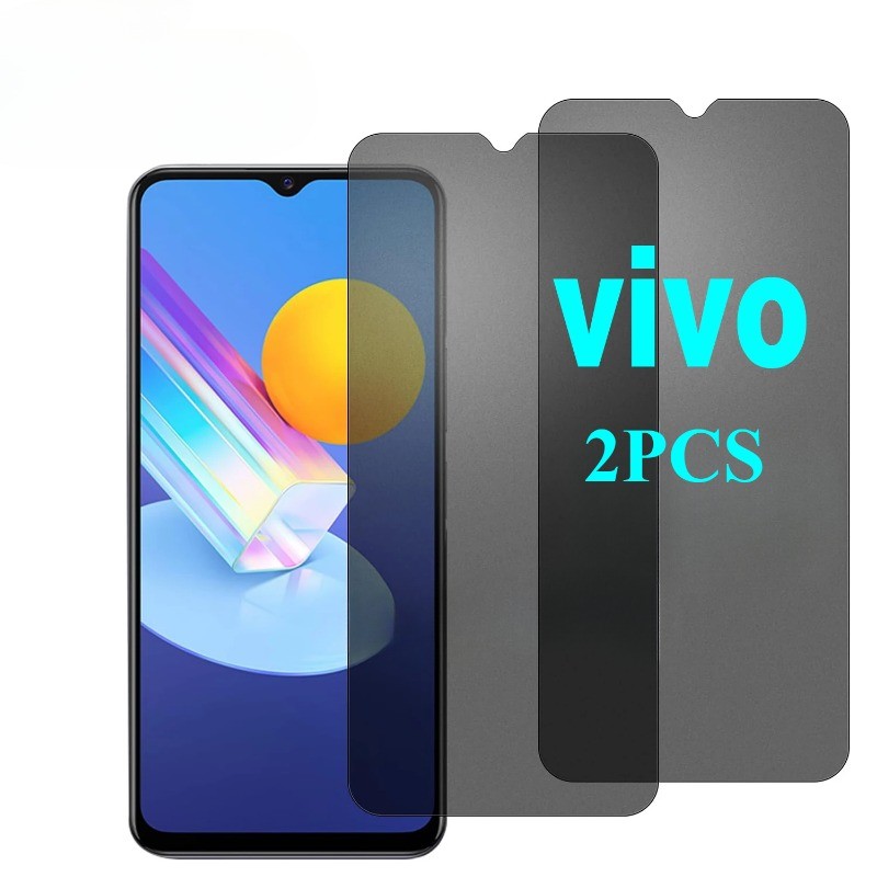 2PCS Ultra HD ฟิล์มกระจกนิรภัยสําหรับ Vivo T1x 5G 4G อินเดียกันน้ําสีดําขอบฟิล์มแก้วสําหรับ Vivo T1 