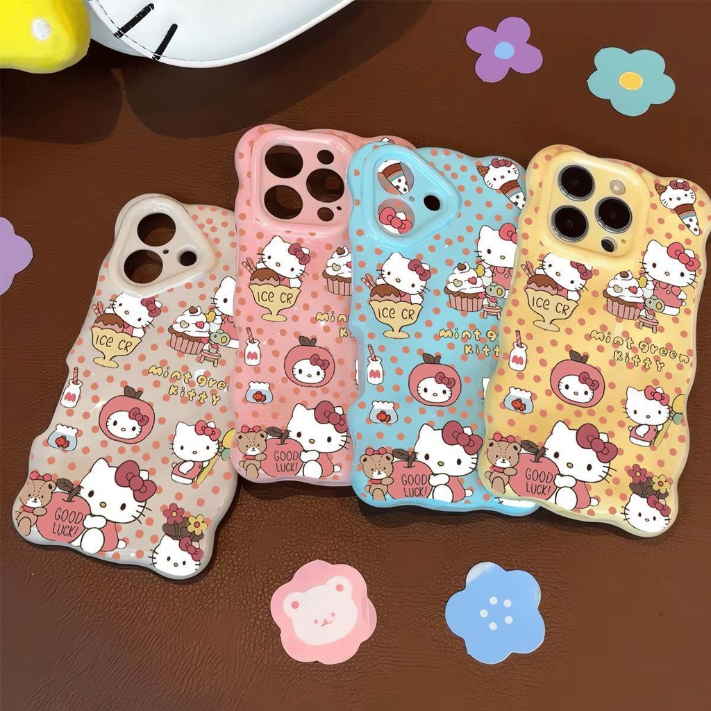 น่ารักAppleเค้กแมวเคสโทรศัพท์เหมาะสําหรับiPhone 12pro 13pro 14promax 15promax 16promax 16 15 14 13 1