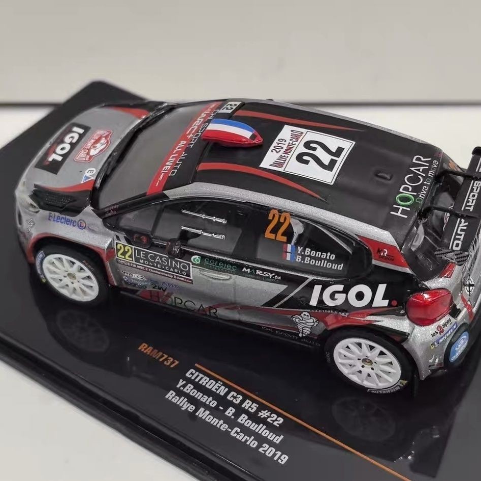 IXO 1/43 CITROEN C3 #22 2019 Citroen Racing Model Alloy