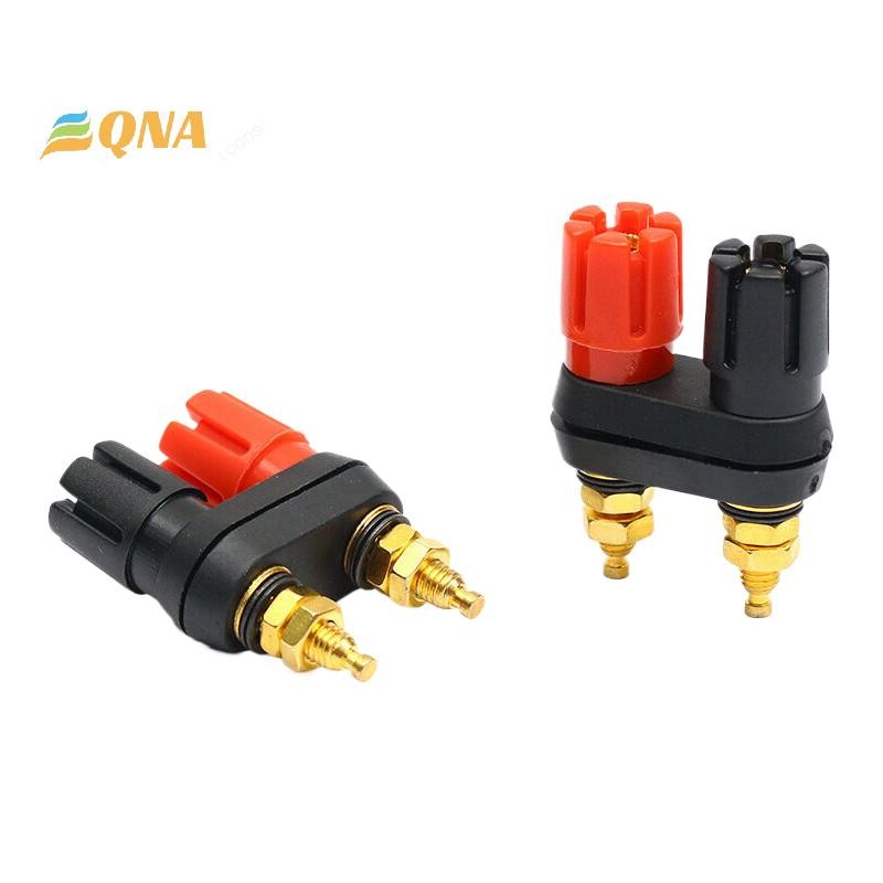 [QNA] ลําโพง Banana Plug Terminal Connector Banana Socket Dual Female Banana Plug สําหรับลําโพงเครื่