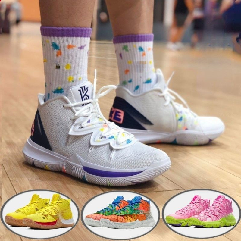 รองเท้า Kyrie5 SpongeBob SquarePants พาย Daxing เป็ดแมนดาริน ทนทาน พร้อมเทคโนโลยี Air Cushion สำหรับ