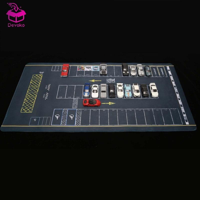 [chiwanji2mf] 1/64 Scale Parking Lot Pad รถฉากจอแสดงผลลื่น Mini Diecast รถโรงรถรุ่นรถที่จอดรถ Pad