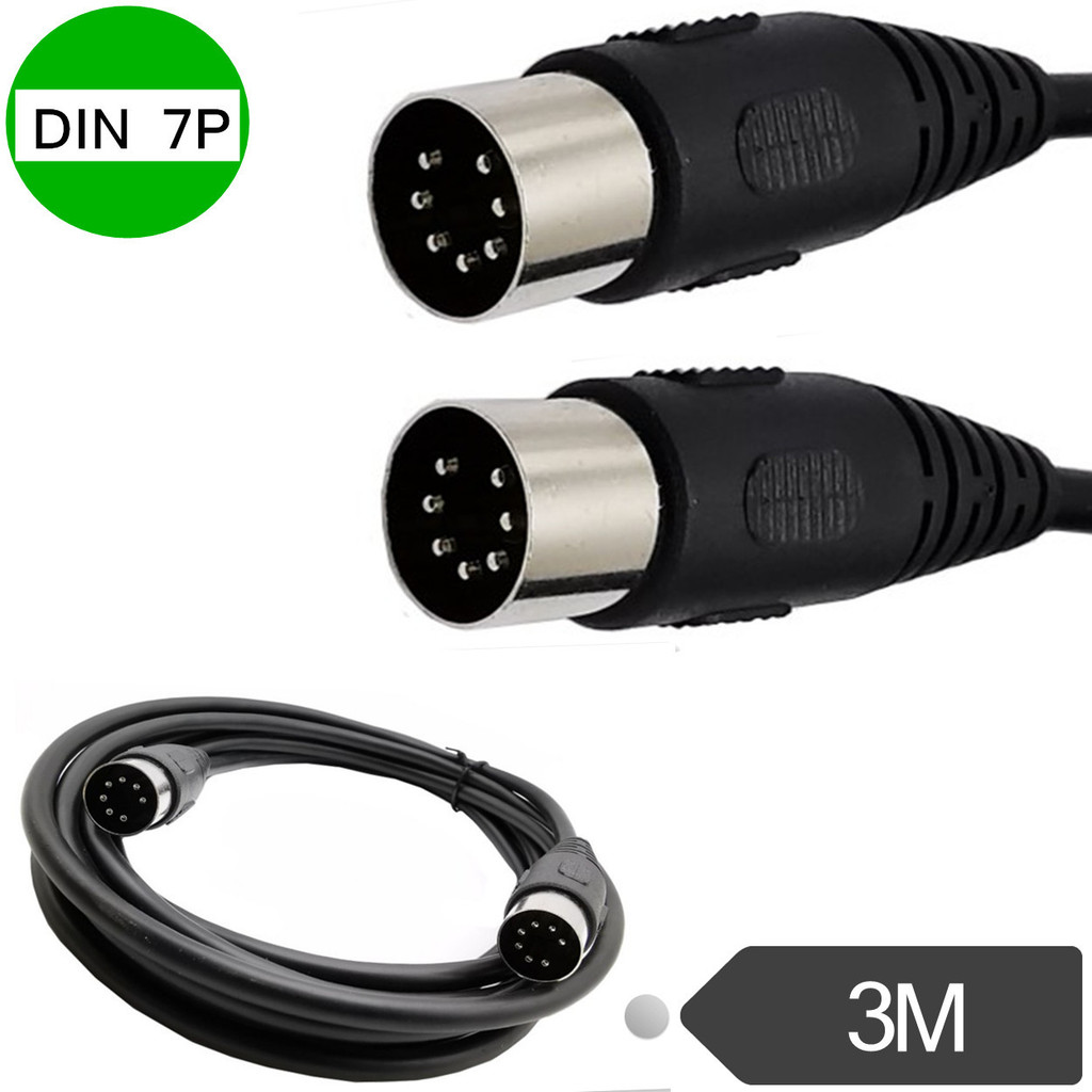 7-Pin สายสัญญาณเสียงรอบปาก 7Pin Din ชายชายสาย 3 MIDI สายสัญญาณเสียงเหมาะสําหรับ B & O ระบบสเตอริโอ