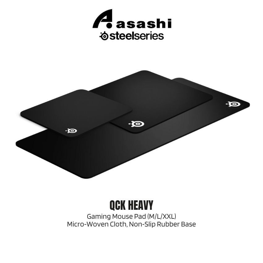 SteelSeries QcK Heavy Medium / QcK Heavy Large / QcK Heavy XXL แผ่นรองเมาส์สําหรับเล่นเกม ผ้าทอไมโคร