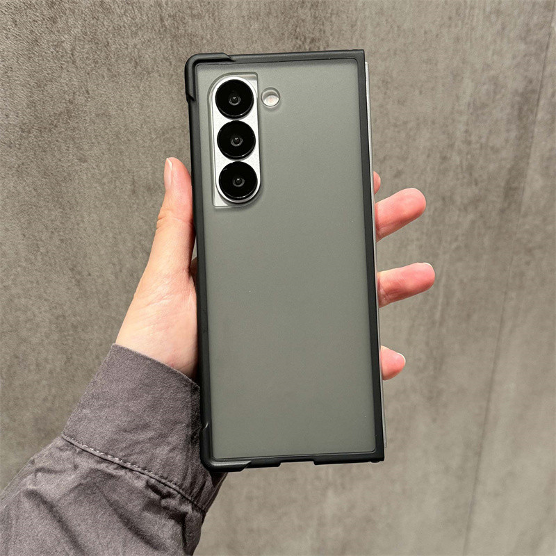 B เคสโทรศัพท์เคลือบโปร่งแสงสําหรับ Samsung Galaxy Z พับ 7 Z พับ 6 Z พับ 5 Z พับ 4 5G กันกระแทกป้องกั