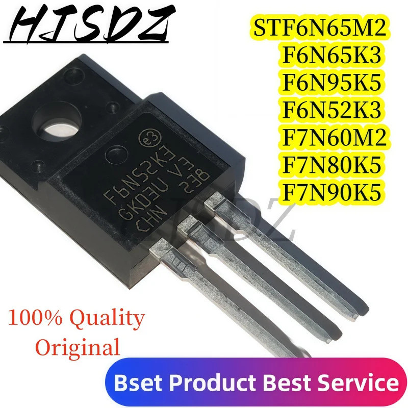 1-5PCS STF6N65M2 STF7N90K5 STF6N65K3 STF6N95K5 STF6N52K3 STF7N60M2 STF7N80K F6N5F7N5F6N5F6N5F6N5F7N5