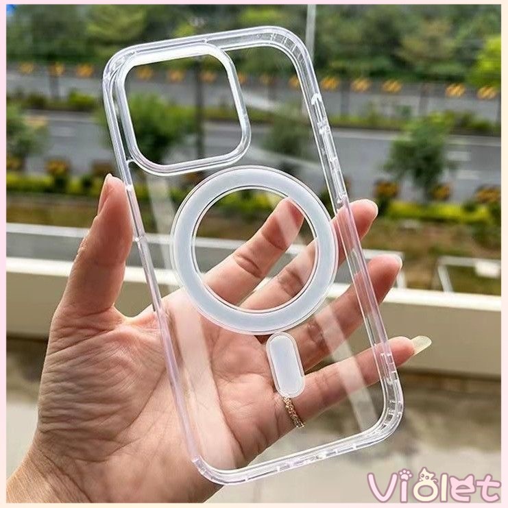 แม่เหล็ก เคสใสกันกระแทก เคสสําหรับไอโฟน11 เคสชาร์ได้ สำหรับ IPhone16 13 15 7Plus 14 12 11 Pro MAX 8 6 7 6S Plus