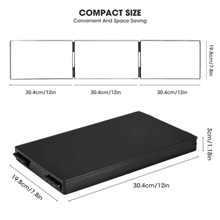 🔥COD 3 Way Mirror 360 Mirror Self Cut Hair, Adjustable Foldable Portable Trifold Mirror with Height Retractable Hook