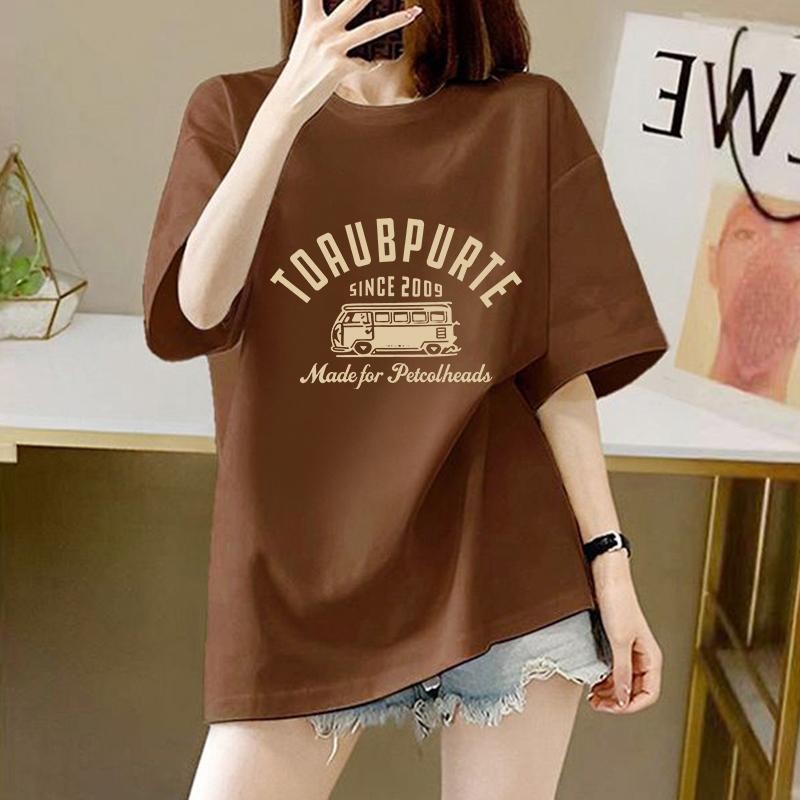 เสื้อผ้าสำหรับผู้หญิง เสื้อทีไซส์ใหญ่แขนสั้น ลายน่ารักและหวาน ไซส์ใหญ่สุดถึง 3XL รอบอก 50 นิ้ว สามารถสวมใส่ได้