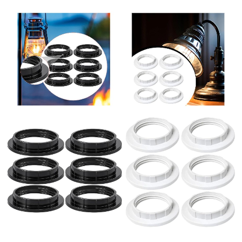 [stdzsw] 6x E26 E27 Light Socket Shade แหวนเกลียวลดโคมไฟ Shade คอแหวนสําหรับ