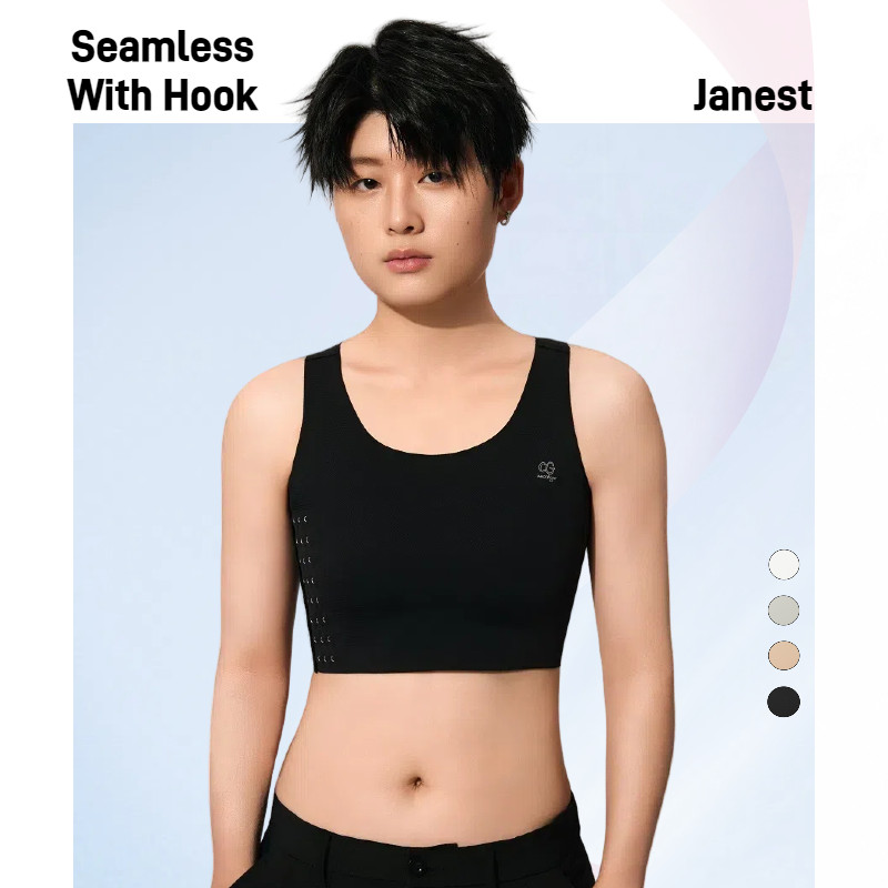 Janest บราแบบพันท้องไม่มีรอยต่อ ออกแบบมาพร้อมตะขอสำหรับการสวมใส่ที่มั่นคง