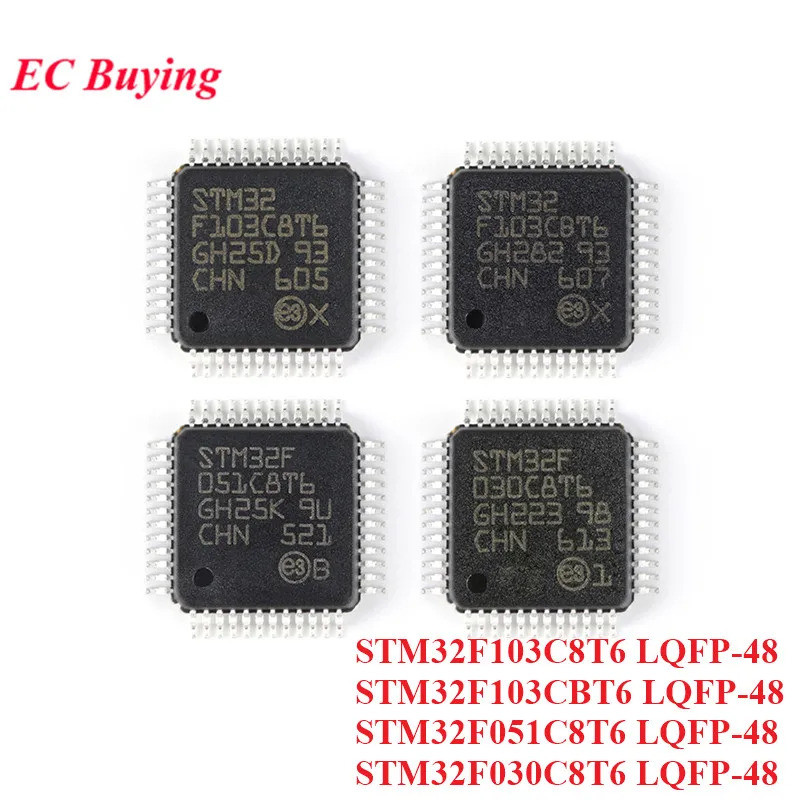 STM32F103C8T6 STM32F103CBT6 STM32F051C8T6 STM32F030C8T6 LQFP-48 STM32 F103CBT6 F051C8T6 F030C8T6 ชิป