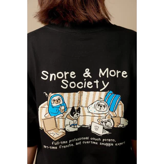 Strayandcool เสื้อยืดโอเวอร์ไซส์ "Snore Society" Oversized T-shirt
