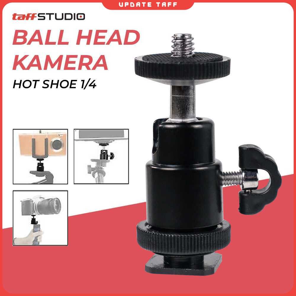 TaffSTUDIO หัวบอลกล้องรองเท้าร้อนขนาด 1/4 นิ้วสากล - QM3621