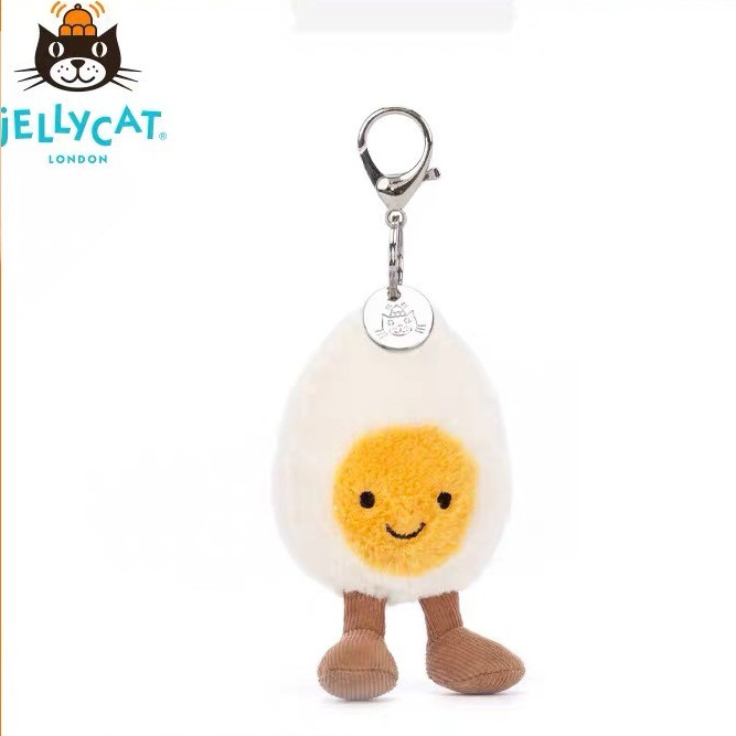 อังกฤษ เจลลี่แคท จี้สนุกมีความสุขไข่ต้มกระเป๋าเครื่องประดับตุ๊กตาตุ๊กตาพวงกุญแจของขวัญทานาบาตะ