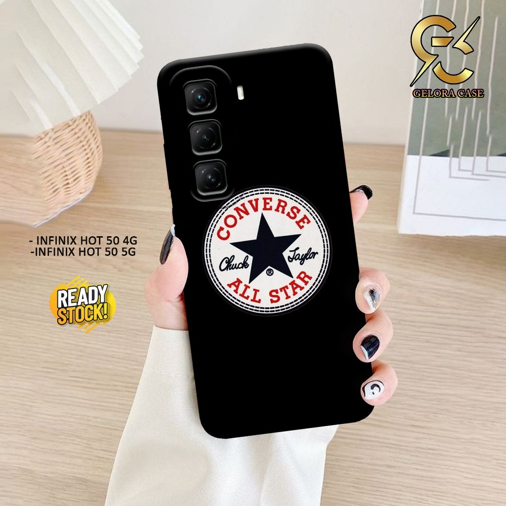 Softcase Infinix Hot 50 4G - geloracase - Casing Infinix Hot 50 4G - Motif case logo - Infinix - cas