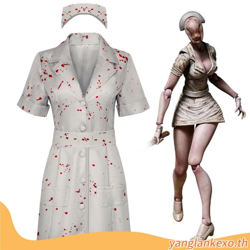[Spot Quick] Silent Hill 2re ชุด cos พยาบาลหญิง Silent Hill รีเมคสยองขวัญพยาบาลซอมบี้คอสเพลย์