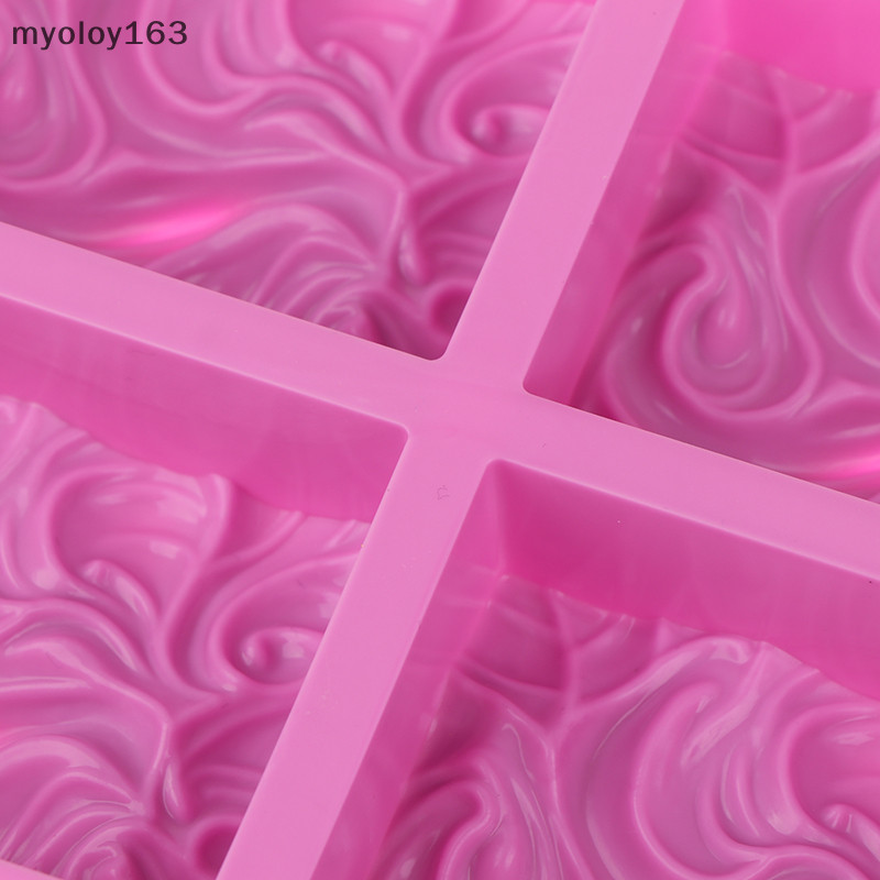 Myoloy 4-Ch Wavy Ripple รูปแบบแม่พิมพ์ซิลิโคน 3D Handmade สบู่แม่พิมพ์ช็อกโกแลตเค้กตกแต่งครัวเบเกอรี่แม่พิมพ์ TH