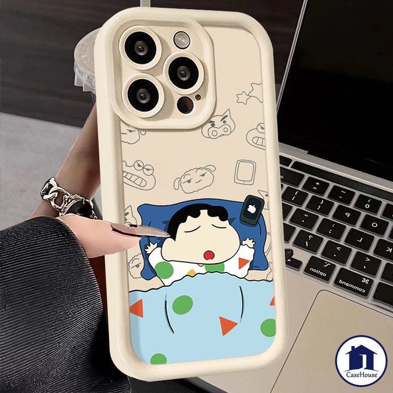 เคสซอฟท์เครยอนชินจังสุดน่ารักเข้ากันได้สำหรับiPhone 11 15 14 13 12 Pro Max XR 7 8 6 6s Plus X XS MAX SE 2020