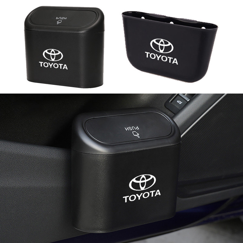 Toyota ถังขยะแขวนรถ ถังขยะในรถ กล่องแขวนอเนกประสงค์ในรถ ถังขยะในรถยนต์ ใบเล็ก สำหรับ Toyota Prius Fortuner Corolla Cross CHR Camry Wish Vios Veloz Estima Sienta Yaris Ativ Altis Hilux Revo bZ4X Hiace
