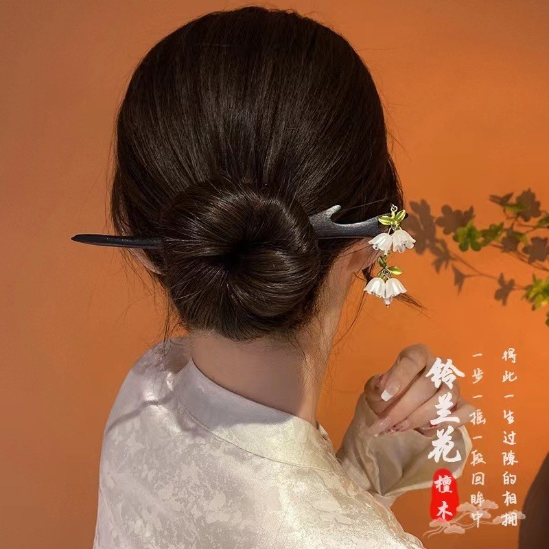 High end Suzuki พู่ Hairpin ผู้หญิงไม้จันทน์ Hairpin ใหม่จีนโมเดิร์น Pan ผม Hairpin Hairpin Zhang Headwear